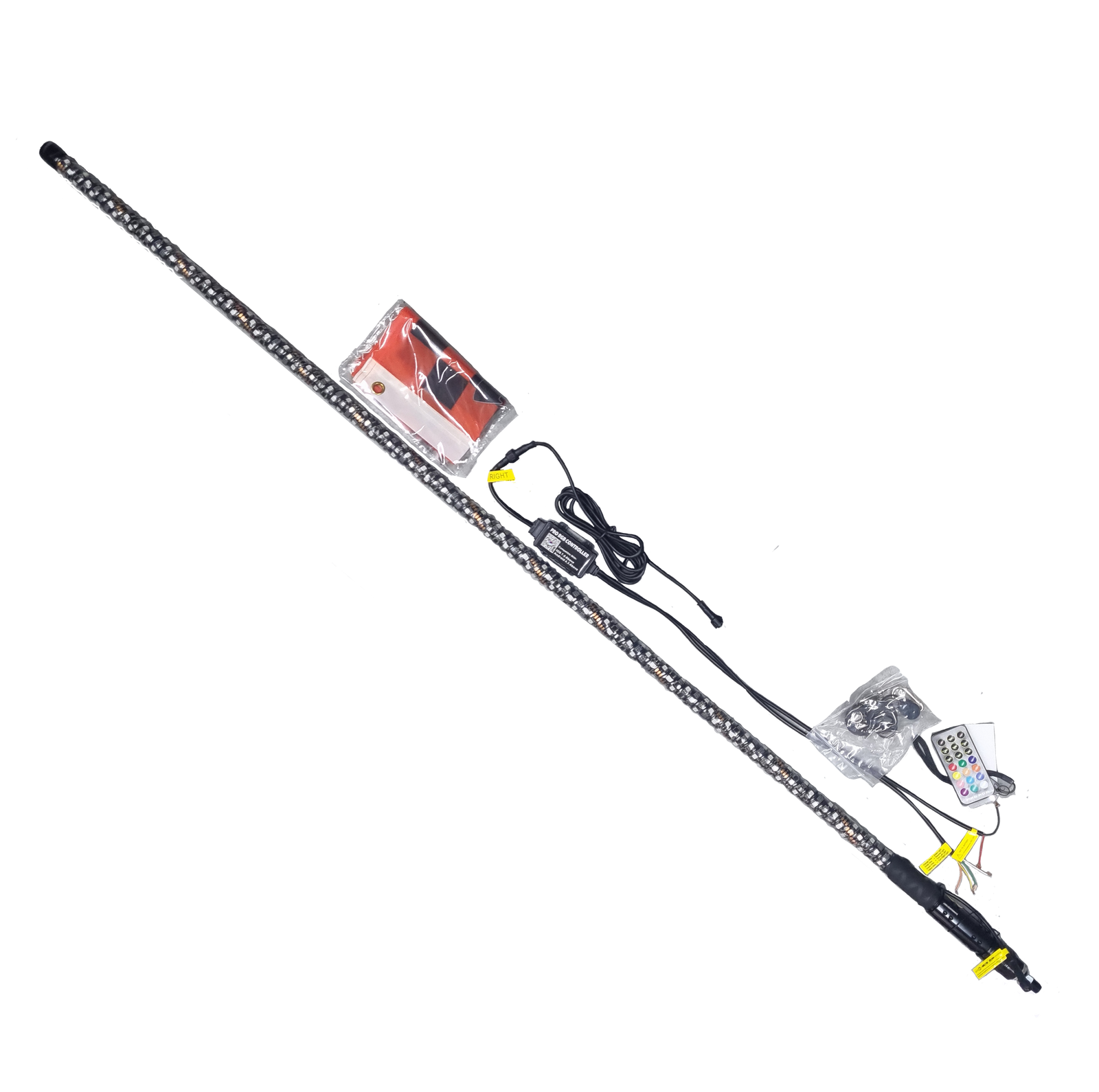 5ft Single Full RGB LED Whip Light