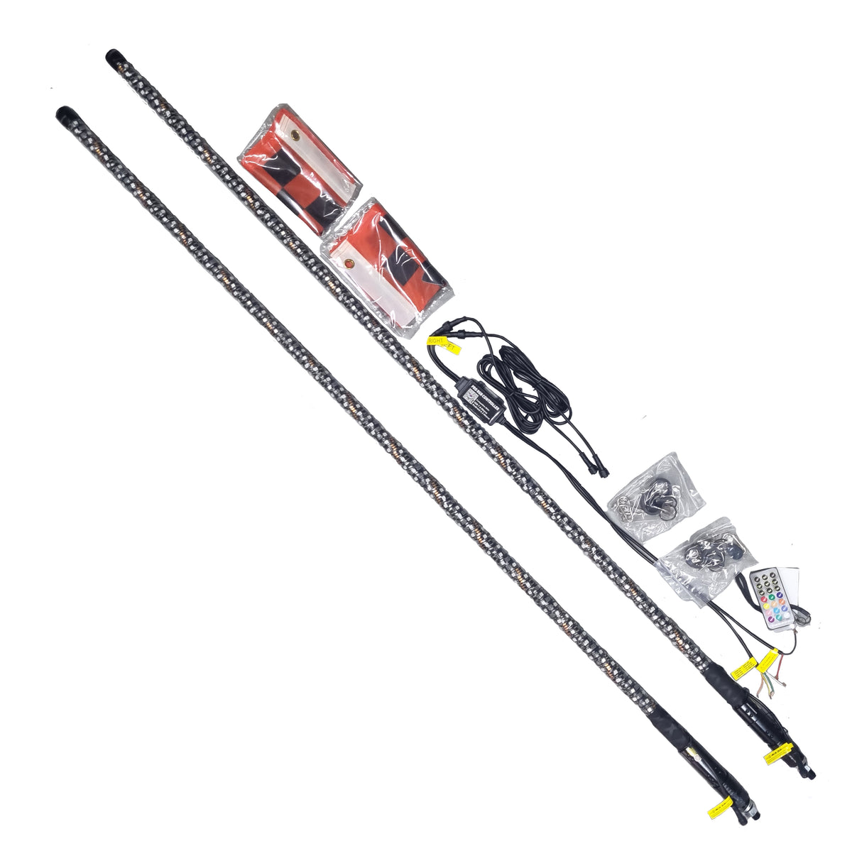 5ft Double Full RGB LED Whip Lights