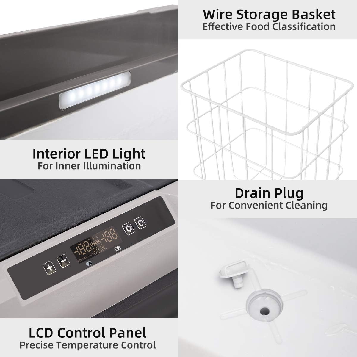 Alpicool TW95 Double Door Fridge-Freezer 12V/220V