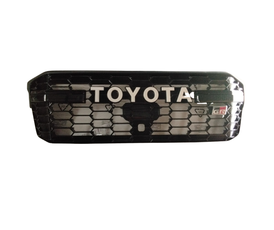 Toyota Land Cruiser 300 Facelift Grill Gloss Black and White Lettering