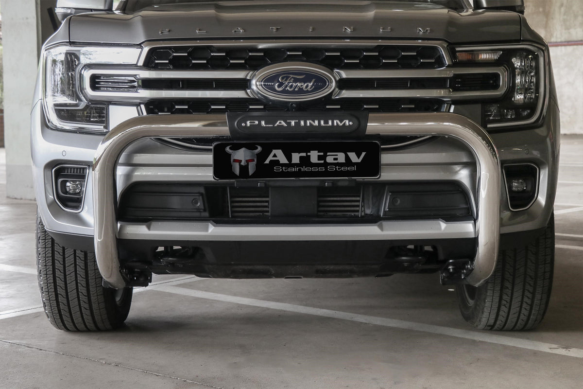 Ford Ranger &amp; Everest Next Gen PLATINUM Nudge Bar Stainless 2023+ 150054T-PLAT-24