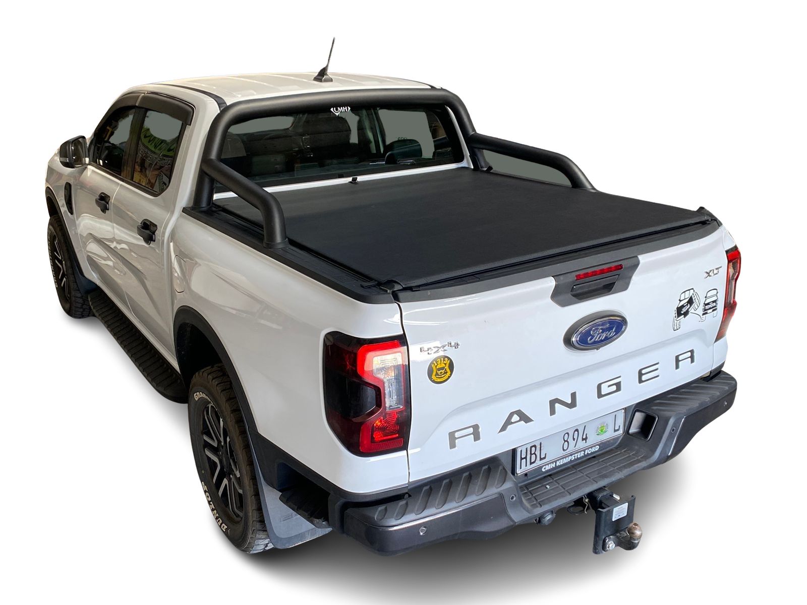 Tonneau Cover Ford Ranger Next Gen 2023+ Double Cab, Aluminium Frame Clip in Compatible with OE roll bar