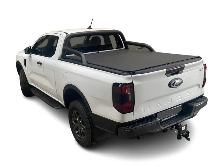 Tonneau Cover Ford Ranger Next Gen 2023+ Extended Cab, Aluminium Frame Clip in Compatible with OE roll bar