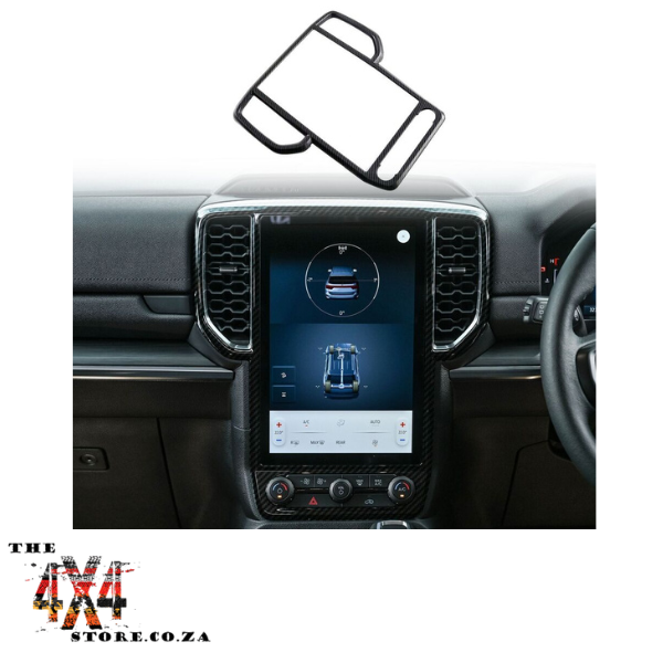 Ford Ranger Next Gen (2022-2024) Middle Front Air Vent & Radio Trim 12 inch (Carbon fibre)(look a like)