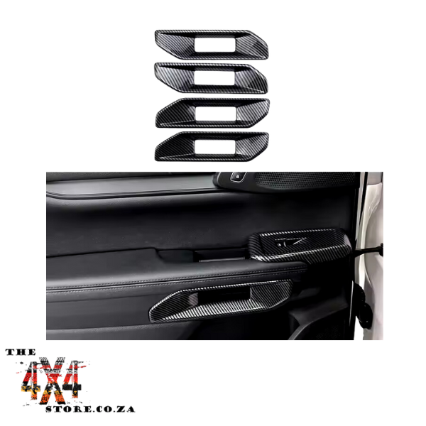 Ford Ranger Next Gen (2022-2024) Interior Door Handle Covers Carbon fibre (Double Cab)