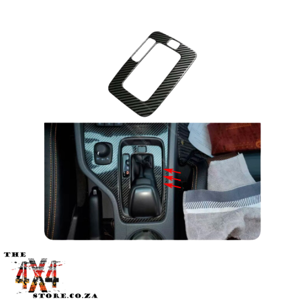 Ford Ranger Steel Auto Gear Shift Panel Trim  Carbon Fiber (look a like)