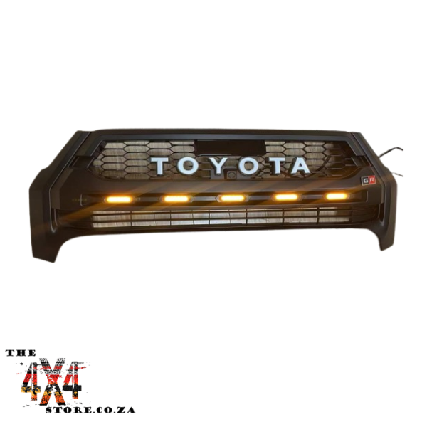 Toyota Hilux 2021 Rocco GR grill Legend spec Matt black with lower LED