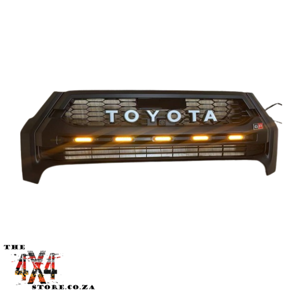 Toyota Hilux 2021 Rocco GR Grill Legend Spec Matt Black With Lower LED