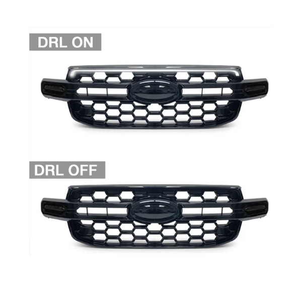 Ford Ranger Next Gen T9 (2023+)Gloss Black Grill  With Top LED