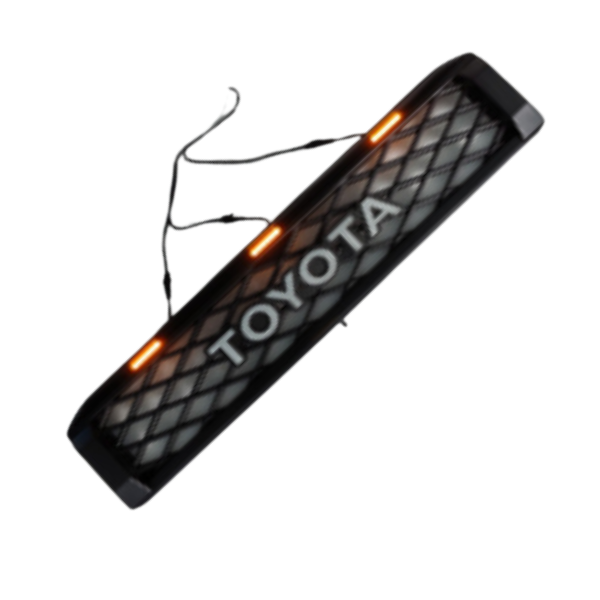 Toyota  Land Cruiser 70 Series mesh grill with Top Amber LED&#39;s Matt Black