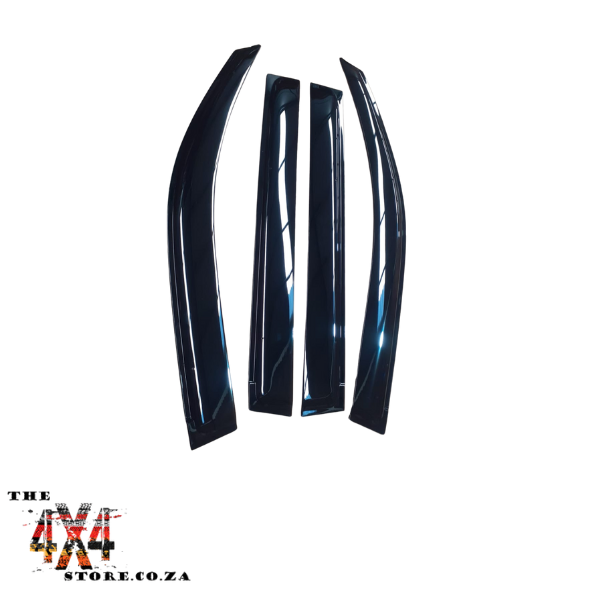 Toyota Land Cruiser VX200 (2016 - 2021) Facelift Weather Guards Double Cab  Gloss Black