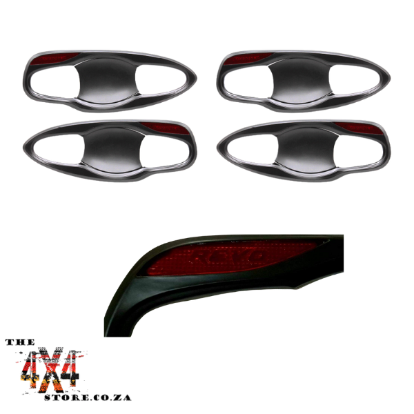 Toyota Revo (2016-2021) Door Handle Cups with Red Reflective Logo