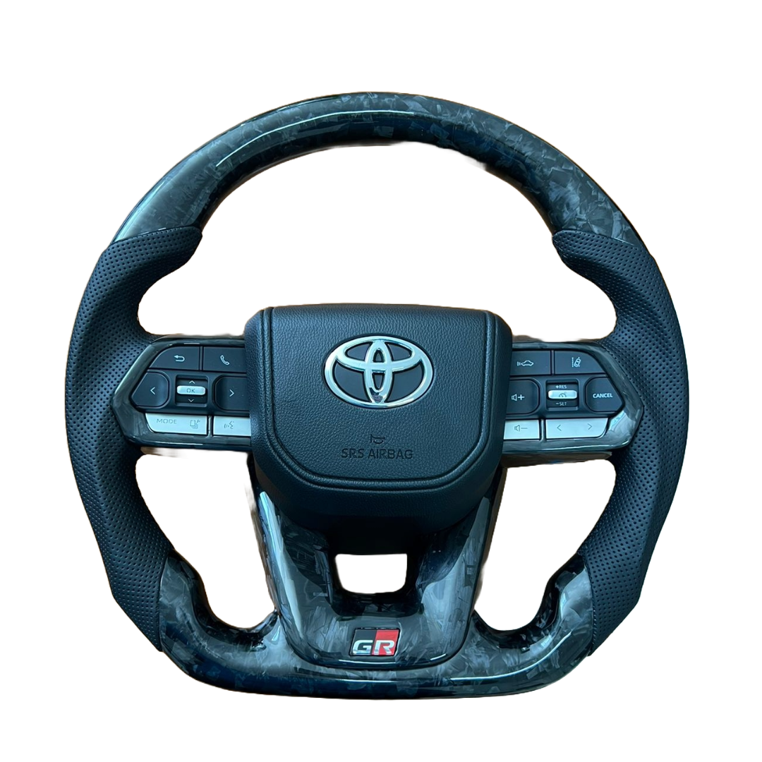 Forged Carbon 300 GR Sport Steering Wheel for Toyota 70 Series Land Cruiser