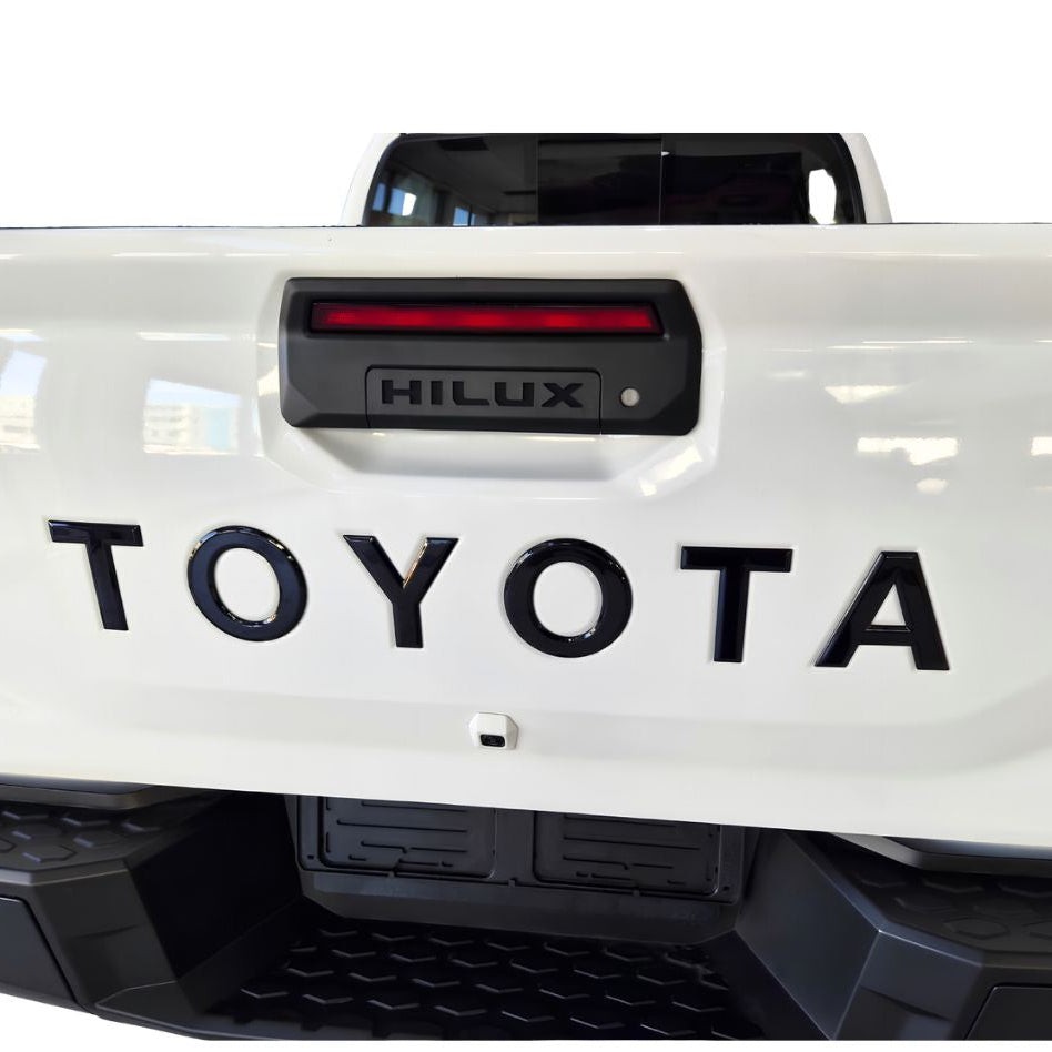 Toyota Hilux GD6 Travo 2026 Tailgate  Toyota Lettering Gloss Black