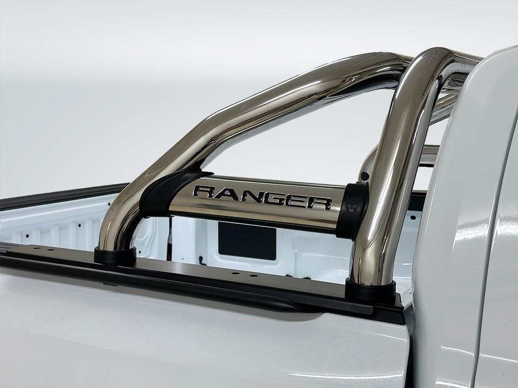 Ford Ranger Next Gen 2023+  Sports Bar w Oval Side Tubes Stainless - Fits Double Cab and Super Cab 
Models (Fits Securi Lid 218 &amp; OEM Tonneau Cover) 150055T