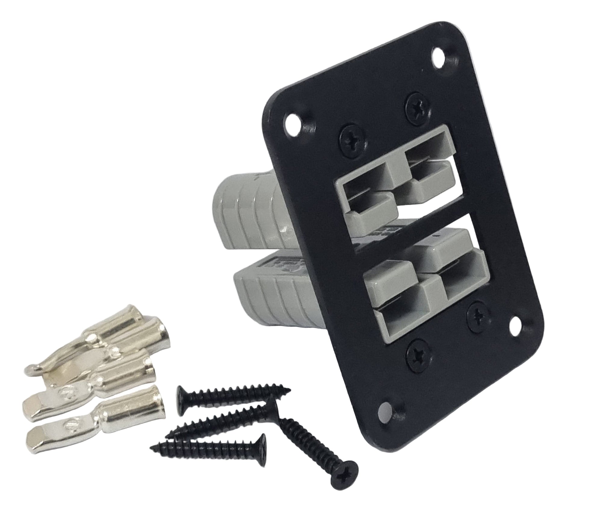 Dual 50A Brad Harrison Panel Connector with 2 Brad Harrison Plugs