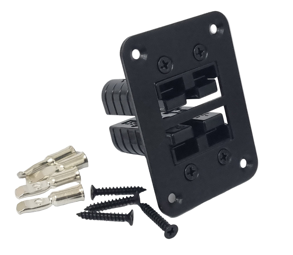 Dual 50A Brad Harrison Panel Connector with 2 Brad Harrison Plugs