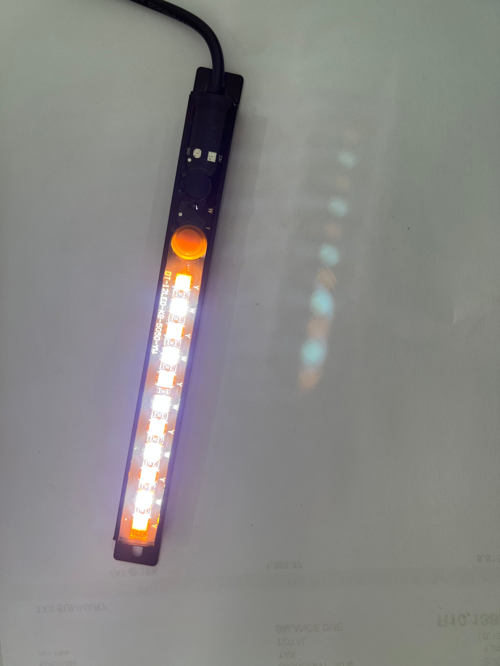 15cm Dual Color LED light White / Amber