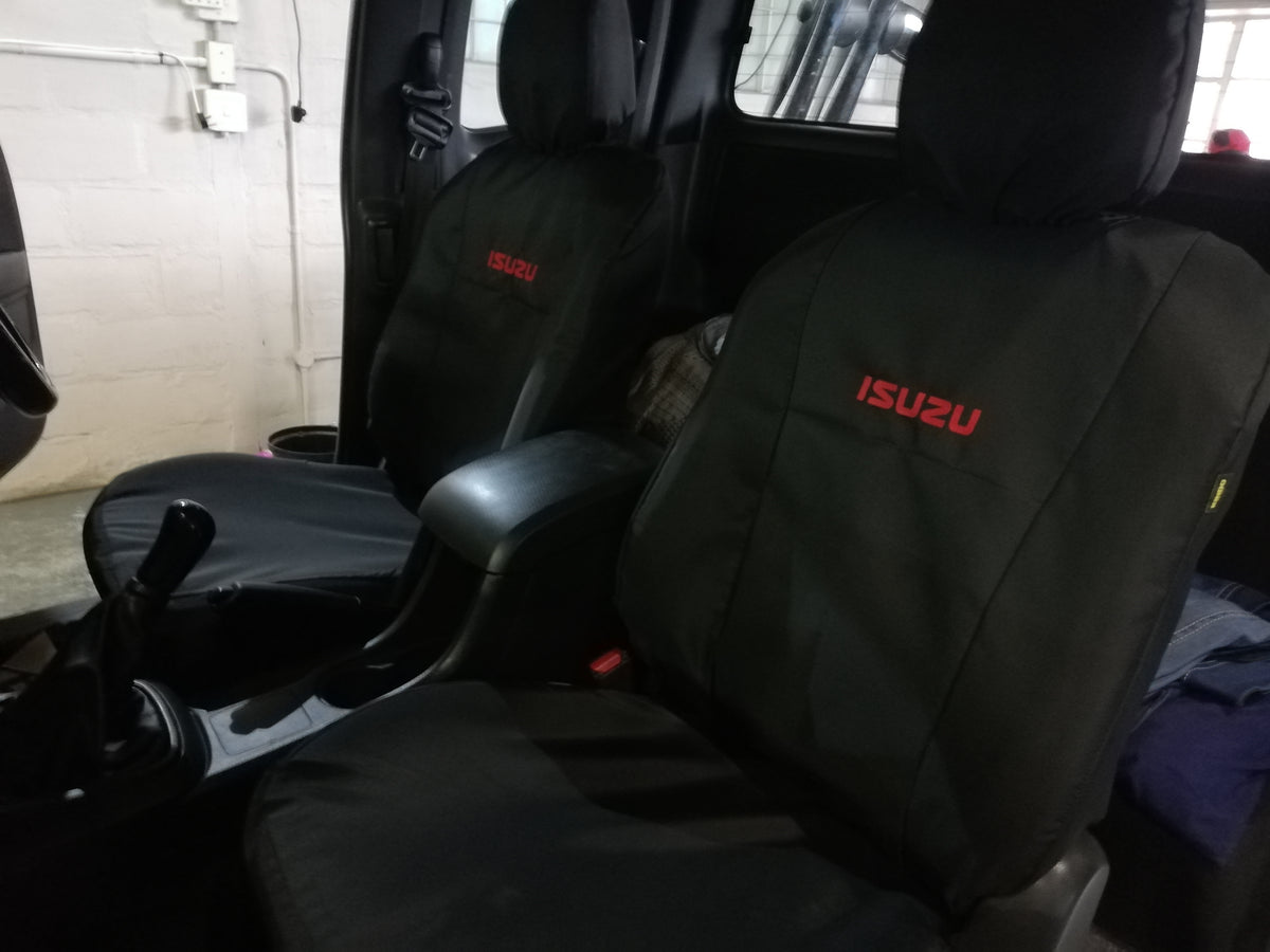 Kindo Seat Covers Isuzu G6 SC/EC Bucket LHR (2013-2021) - Black