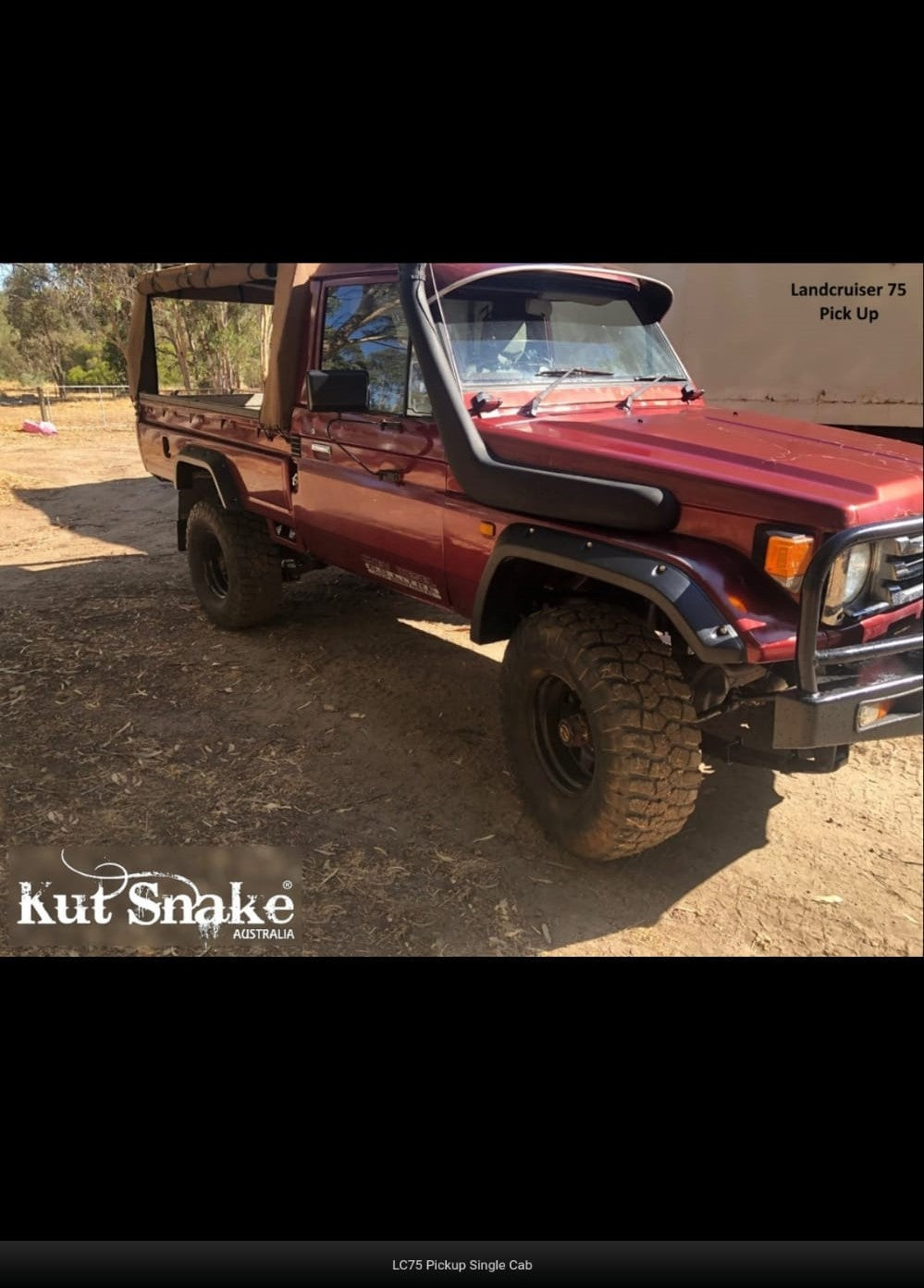 Lc75 Rear Kut Snake Land Cruiser LC75 Series Fender Flares - the4x4store.co.za