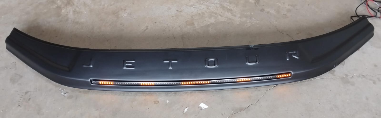 Jetour T2 2025+ LED Bonnet Guard With Name (Matt  Black)