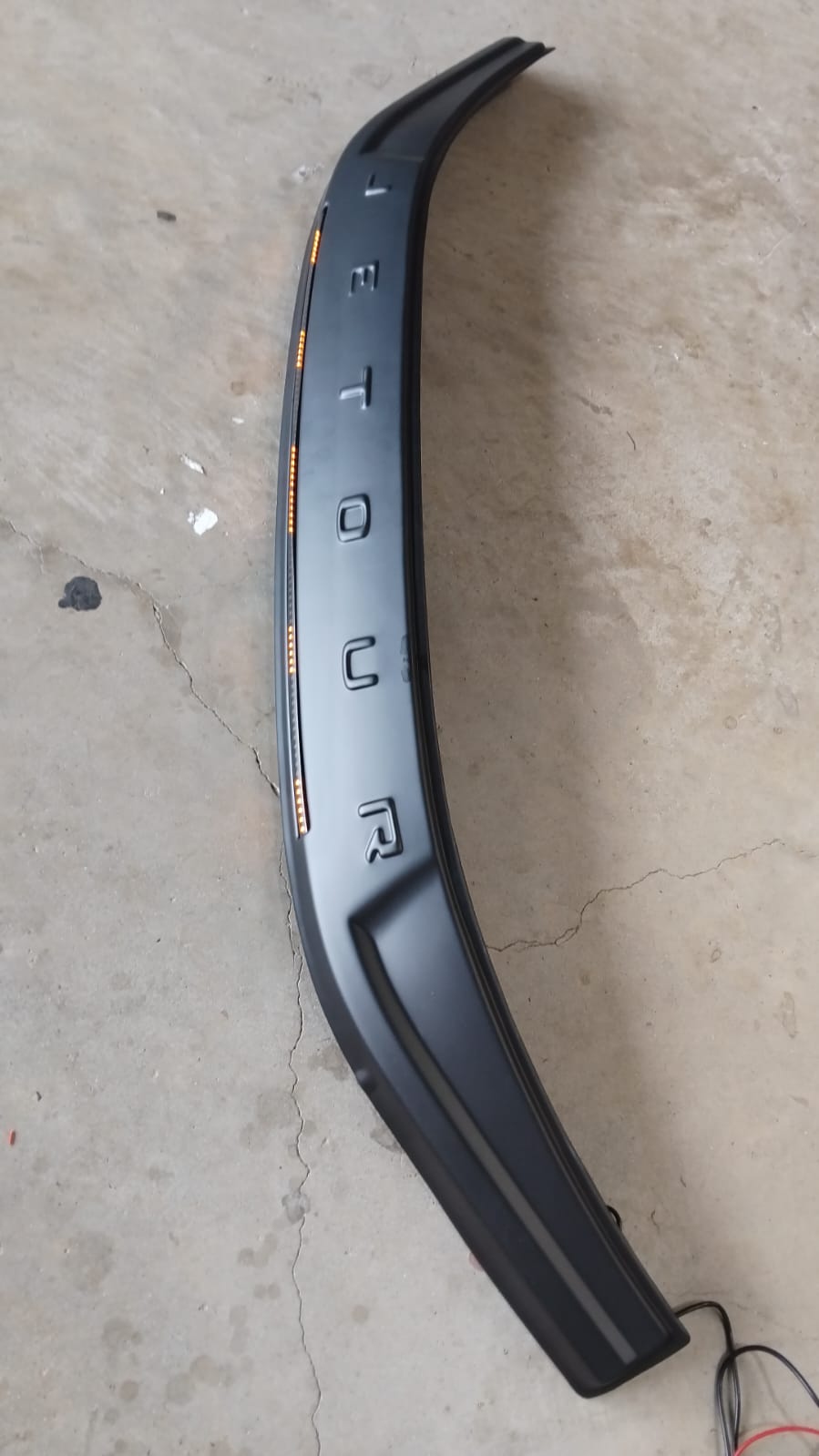 Jetour T2 2025+ LED Bonnet Guard With Name (Matt  Black)