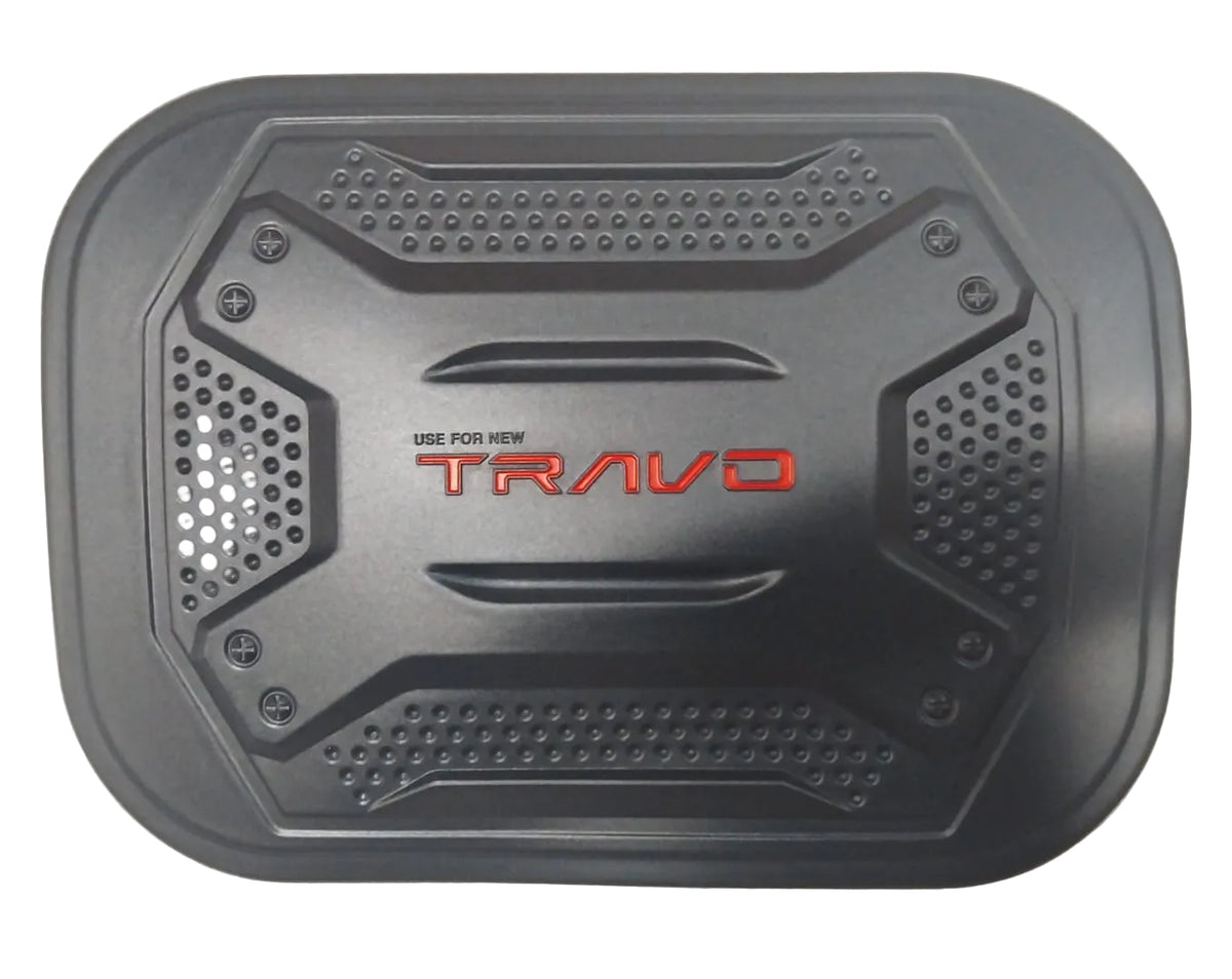 Toyota Travo 2026+ Fuel Tank Cover Matt Black Travo name red
