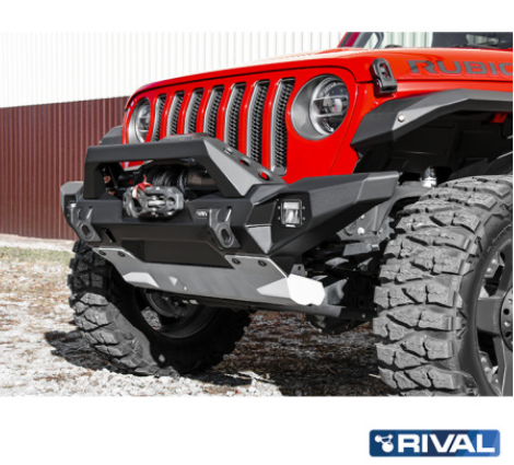 Rival - Jeep Wrangler JK,JL ,JT Front Bumper with lightbar included, front skid plate 2007-2018 2D.2701.2-NL