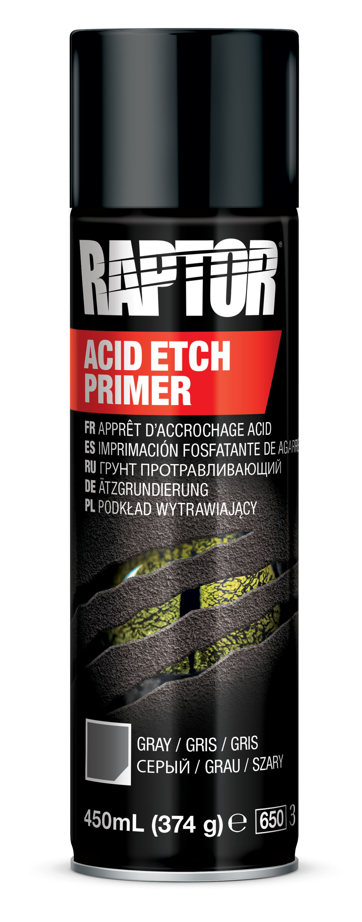 Raptor Acid Etch Primer 450ml Color: Grey