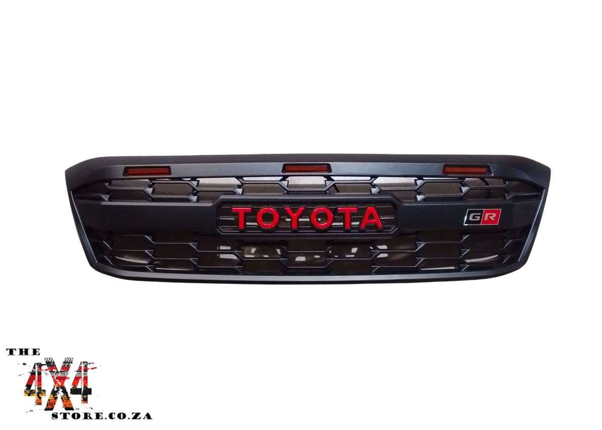Toyota Hilux (2006-2011)  GR Grill With Top LED&#39;s Matt Black