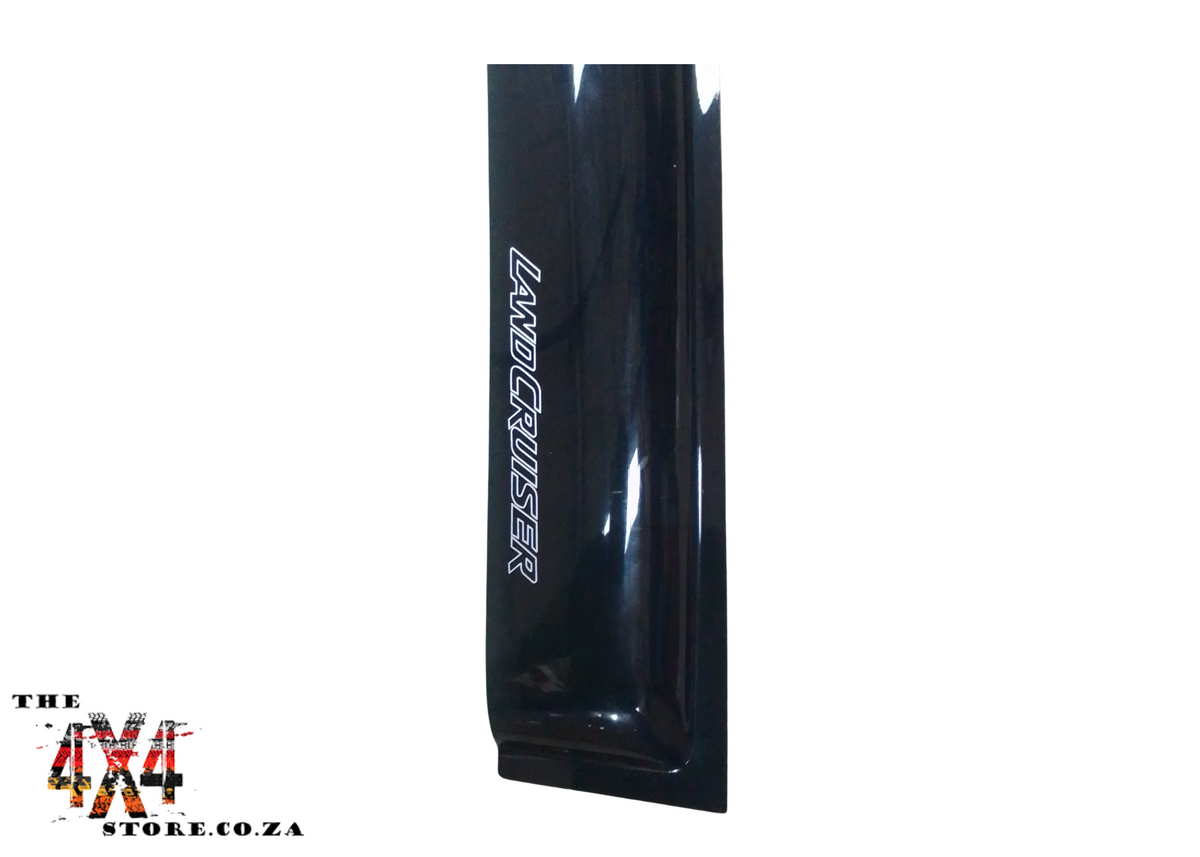 Toyota Land Cruiser Weather Guards with Logo Gloss black( Single Cab)