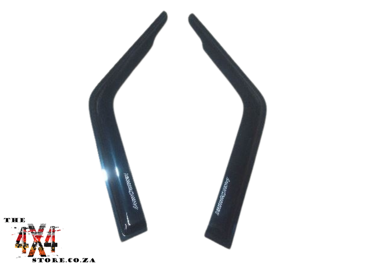 Toyota Land Cruiser Weather Guards with Logo Gloss black( Single Cab)