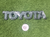 Toyota (Word) 4D LED Badge (50mm X 250mm) Clear