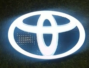 Toyota LED 4D Badge gloss black(190mm x 130mm)
