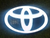 Toyota LED 4D Badge Gloss Black(190mm x 130mm)