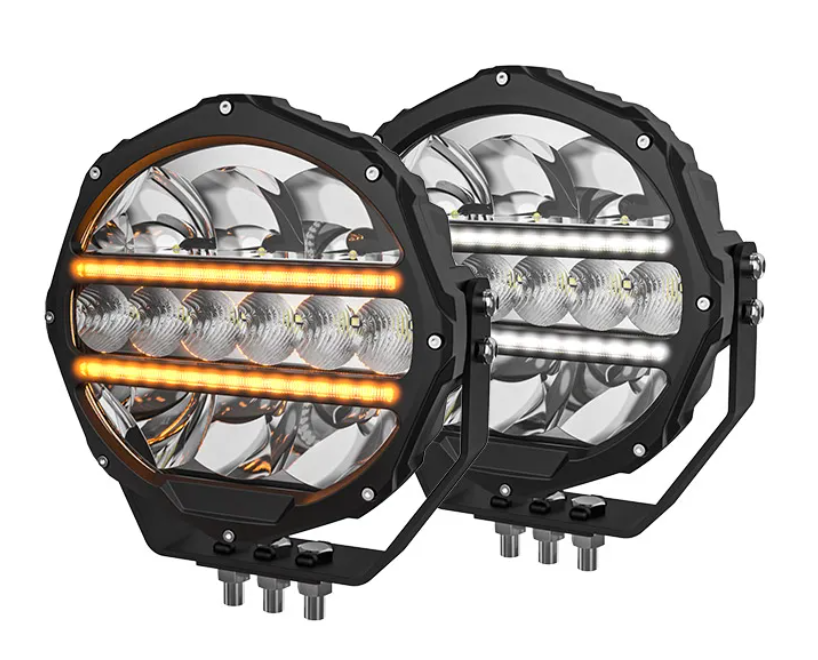 7 Inch 280 Watt Round Driving Lights with Amber &amp; White