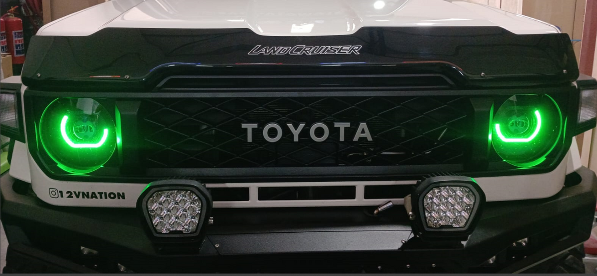 Toyota Land Cruiser 2024 (New Shape) Bonnet Guard Gloss Black With Logo