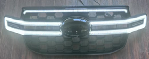 Ford Ranger Next Gen T9 Centre bar LED Grill Gloss Black with Top LED