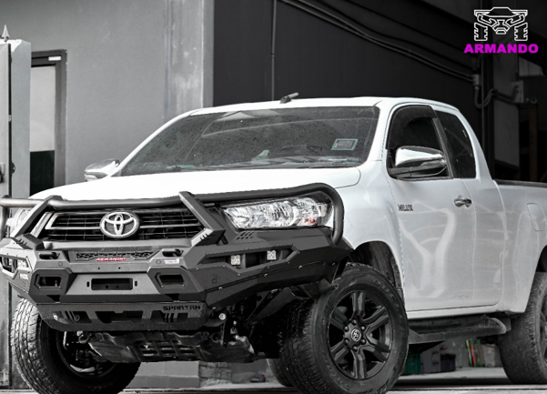 Toyota Hilux 2021+ Spartan Armando Front steel bumper with hoop.