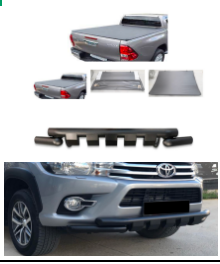 Purchase a Toyota hilux 2016+ Soft Close Tonneau Cover Double Cab @R5450 and a Toyota Hilux (2016+) Steel Front Bumper Skirt @ R2999 Combo