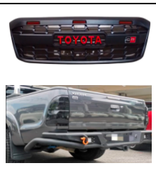 Purchase a Toyota Hilux Vigo (2005 - 2015) TWI Rear steel bumper @R12999 and a Toyota Hilux (2006-2011) GR Grill With Top LED's Matt Black @ R2499