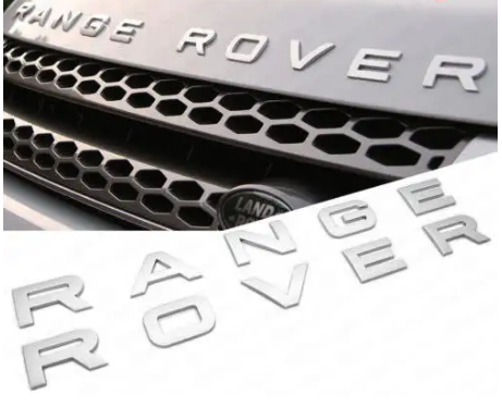 Range Rover Bonnet Lettering Silver