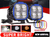 3" Side Shooter LED Light Pods 2- Row Work Lights Spot Flood Beam Driving Lights set of 2