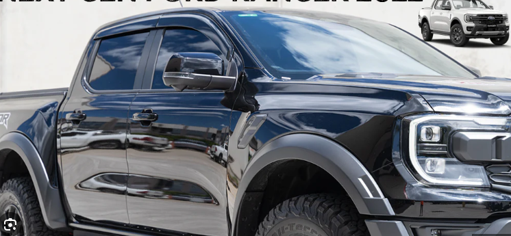 Ford Ranger Next Gen T9/Volkswagen Amarok 2023+  Weather Guards Gloss Black