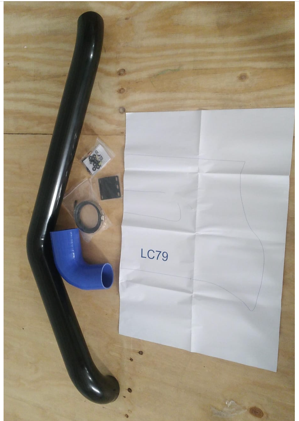 Toyota Land Cruiser 70 series 2007+ Stainless Steel Snorkel Black