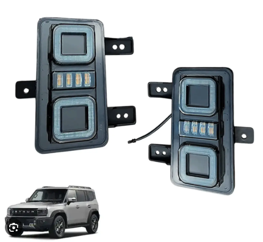 Jetour T2 2025+  Defender Style Square Mount Rear Bumper Lights