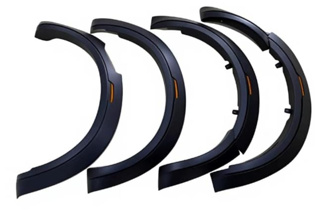 Isuzu Dmax 2022+ Gen7 - 6inch Fender Flares Smooth Black with Reflector