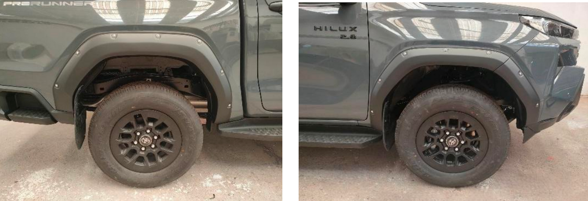Toyota Travo 2026 Fender Flares V7 w/Nuts 5inch Matt Black