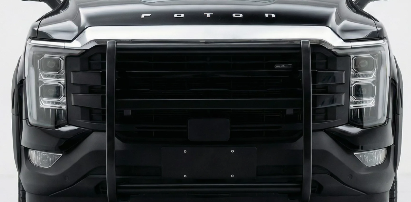 Foton Tunland 2025 V7 Bulbar (Police Bar) Black - PDC Friendly - Spotlight Mounts - BS 135023-DFS