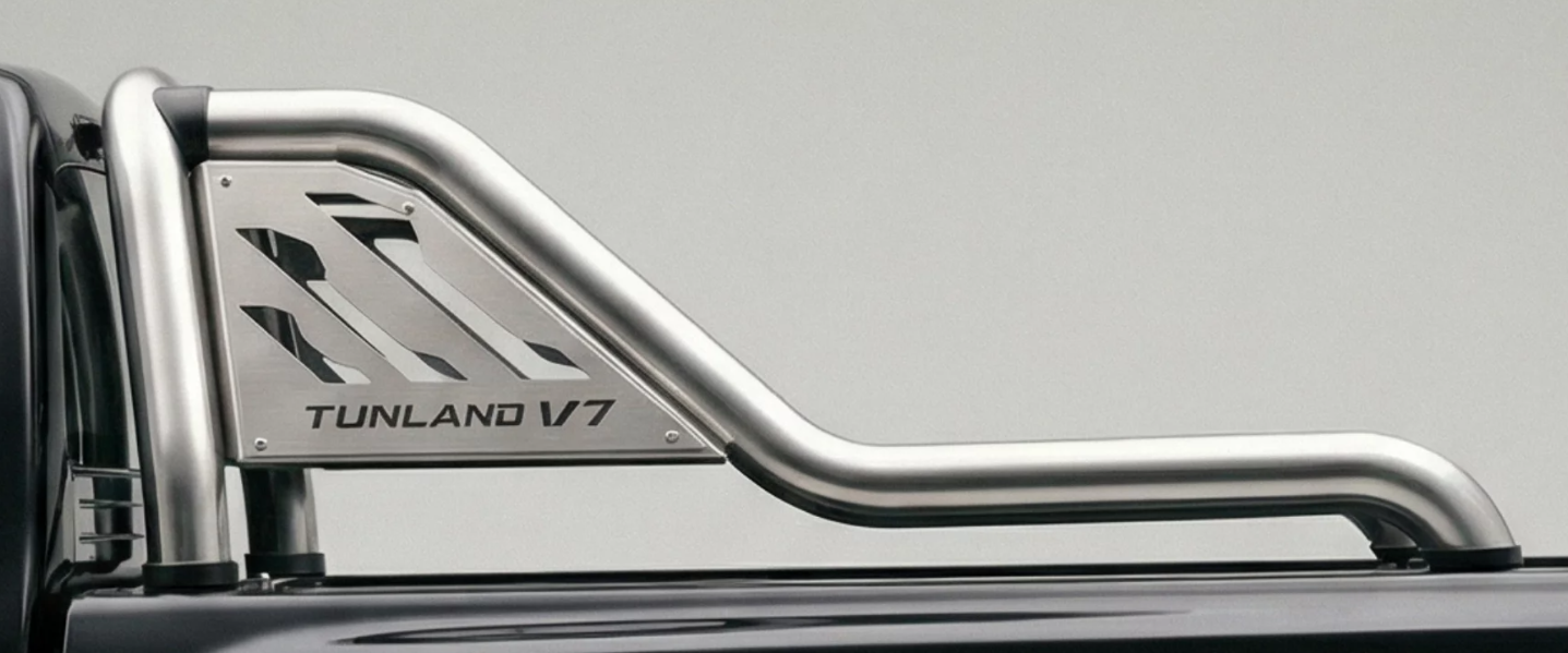 Foton Tunland 2025 V7 Extended Sports Bar w Steel Plate Stainless - 135022T-DFS